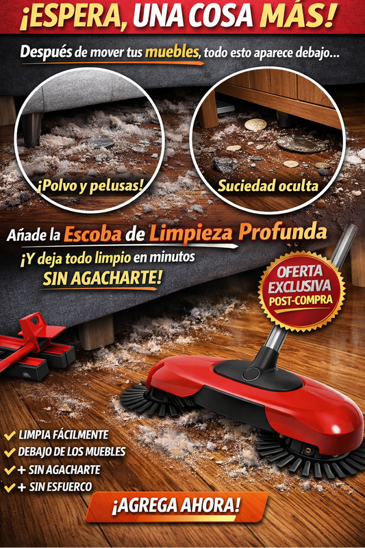 Escoba barredora automática 3 en 1